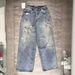 Women's Clothing AC High Street Trendy Brand Retro Versatile Loose Ripped Old Hand Painted Jeans Men's Denim Shorts_ecoleips.com