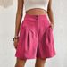 Women's Clothing Elegant Commuter Pants Casual High Waist Wide Leg Shorts_ecoleips.com