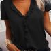 Women's Clothing Women's Ruffled Blouse Short Sleeve Shirt Spring Summer Solid Color Wish For Formal & Casual For Women_ecoleips.com