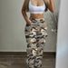 Women's Camouflage Cargo Pants Multi-Pocket Outdoor Hiking Straight Leg Casual Joggers Comfortable Fit_ecoleips.com