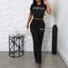 Women's Clothing Fashion Elegant Round Neck Short Tops And Trousers Casual Suits_ecoleips.com