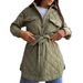 Women's Longline Quilted Puffer Coat With Button Front & Lapel Collar – Loose Fit Warm Winter Jacket For Casual & Office Wear_ecoleips.com