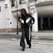 Women's Fashionable Leisure Suits Color Matching Long Sleeved Zipper Cardigan Contrast Color Tops Trousers Sports Set_ecoleips.com