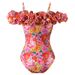 Women's Clothing Printed One-Piece Swimsuit Space Layer Lace Fashion Sexy Two-Piece Chiffon Skirt_ecoleips.com