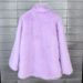 Korean-Style Mid-Length Faux Fox Fur Coat – Suit Collar Winter Jacket In Apricot & Light Purple_ecoleips.com