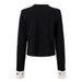 Women's Clothing high quality super heavy metal heart buckle decorated round neck knitted cardigan new spring and autumn tops_ecoleips.com