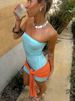 Mozision Off-shoulder Strapless Sexy Mini Dress Women Fashion Patchwork Sleeveless Backless Ruched Club Party Dress Elegant_ecoleips.com