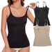 New Tank Tops Camis Women Crew Neck Shapewear Waist Tummy Control Body Camisole Summer Black Nude Smooth Slimming Vest New_ecoleips.com