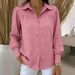 2026 Independent Station European And American Cross-Border Lantern Long Sleeve Women's Casual Shirt New_ecoleips.com
