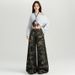 Orange Silk Clothing # American Spicy Girl Camouflage Waist Wide Leg Casual For Women's Spring New High Street Slimming_ecoleips.com