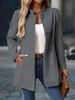 Women's Clothing Elegant High-Neck Long Wool Coat For Women – Stylish Winter Overcoat With Pockets, Available In Multiple Colors (Beige, Khaki)_ecoleips.com