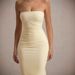 Luxury Solid Tone Bandeau Open‑Back Formal Gown High Waist Fitted Floor‑Length Evening Dress_ecoleips.com
