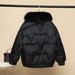 Plus Size Winter Coat For Women – Faux Fur Collar Puffer Jacket (Black/Black-Grey, M-XXL)_ecoleips.com