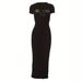Women's Clothing Elegant Casual Long Dress Slim Fit Round Neck Short Sleeve Women's Spring Summer Clothing_ecoleips.com