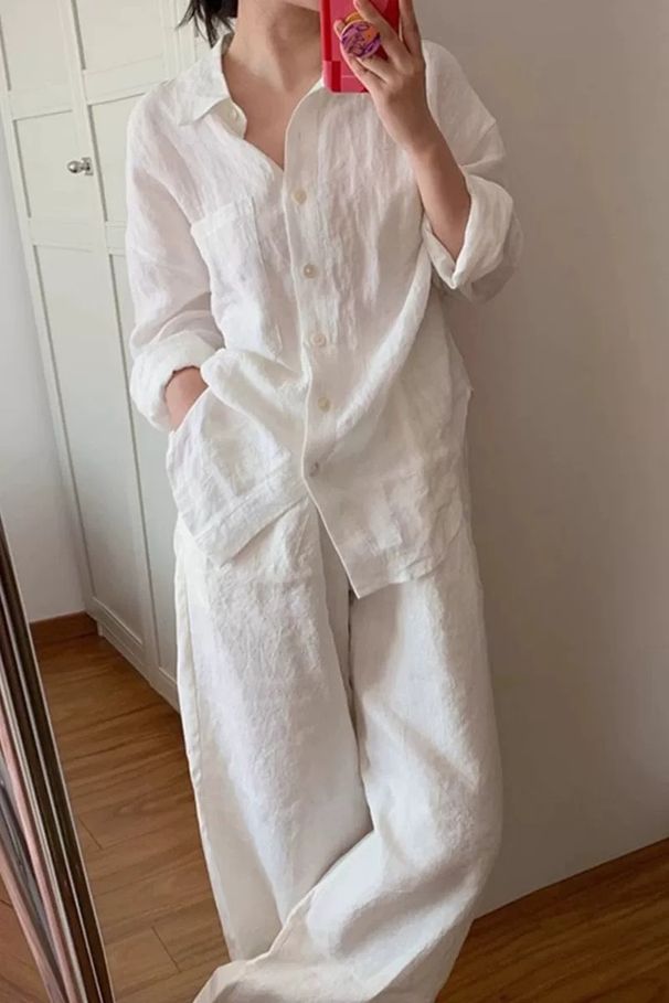 Linen White For Women, Summer 2026 New Style, Sun-protective Long-sleeve Jacket, Loose And Casual, Old Money Style_ecoleips.com