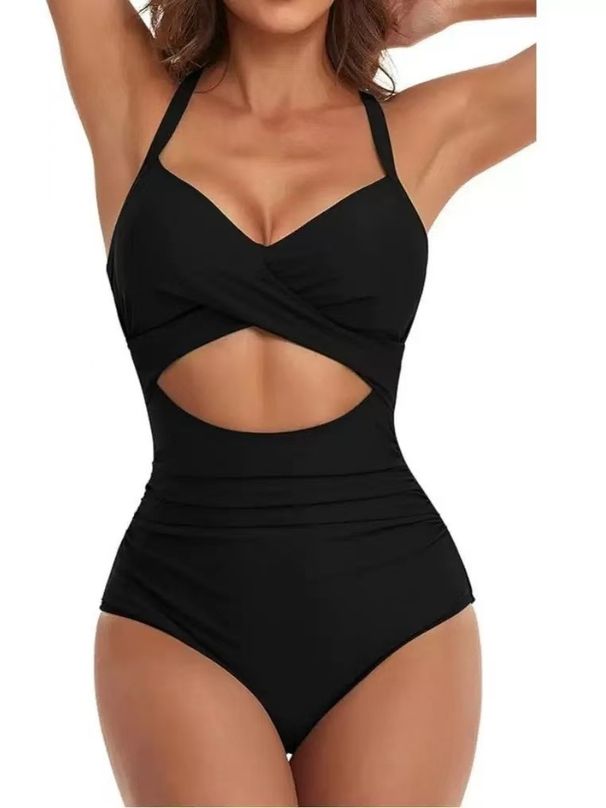 Aria Basics European And American Cross-border Foreign Trade One-piece Swimsuit, Sexy Hollow-out Women's Swimwear, Backless_ecoleips.com