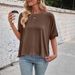 Women's Clothing Women's Clothing Summer Casual Oversized Bat Sleeve Dislocation Twist Short Sleeved T Shirt Female_ecoleips.com