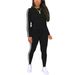 European American Cross-Border In-Stock Exclusive Round Neck Sleeve Top And Long Pants Side Patchwork Women's Two-Piece_ecoleips.com