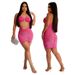 Women's Clothing sexy tube top dress, fashionable butt-covering A-line skirt, party hot diamond style_ecoleips.com