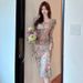 3095 European, American, And Southeat Aian Foreign Trade Wholeale 2026 Women' Elegant Floral Lim-fit Lit Midi_ecoleips.com