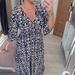 Large-Sized, Super Fairy-Like V-Neck Floral Dress, Beach Vacation Dress, Loose Long Dress_ecoleips.com