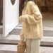 Women's Oversized Lazy Style Round Neck Pullover Sweater - Soft Cream Yellow, Fluffy & Cozy, Perfect FAutumn & Winter, Versatile & Chic_ecoleips.com