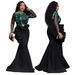 Women's Clothing Large Size Dress Women's Lace Mesh Perspective Ruffled Dress_ecoleips.com