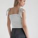 AC873 Bowknot Strap Camisole For Women, New Ins Fashion Sexy Square Neck Base Top_ecoleips.com