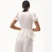 Women's 2 Piece French Vintage Floral Print Puff Sleeve Belted Top And Mermaid Midi Skirt Set – Elegant Casual Outfit_ecoleips.com