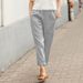 Suitable For All Seasons Spring And Autumn New Linen Loose Straight Leg Slimming Carrot Harem Plus Size Women's Nine-point Casual Pants_ecoleips.com