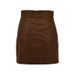 YD350 New Fashionable Sexy PU Leather With Slit, High-Waisted Slim-Fit Short Skirt For Autumn And Winter_ecoleips.com