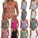 2025 European And American Cross-Border Summer Women's Vest Hot New Printed Wrinkled T-Shirt_ecoleips.com
