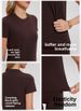 Summer Sports T-shirt Women's Casual Loose Yoga Short-sleeved Running Soft Waxy Nude Fitness Top_ecoleips.com