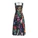 Women's Clothing Printed Dress Autumn New Square Collar Beaded High Waist Strappy Suspender Skirt For Women_ecoleips.com