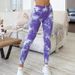 Women's Clothing Tie Dyed Yoga Pants Tie Dyed Fitness Pants Women's High Waist Beautiful Buttocks Sports Pants Peach Yoga Pants_ecoleips.com