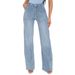 Women's Relaxed Fit Straight Leg Jeans - High Waist Washed Denim Pants For Casual Comfort (Light Blue, Vintage Blue)_ecoleips.com