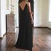 2025 Summer Orange V-neck Long Bohemian Plus Size Strap Dress Versatile_ecoleips.com
