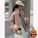girl Girl Lamb Wool Parka For Petite Women 2025 Winter Korean Style Trendy Casual Loose Cotton Short Coat 091_ecoleips.com