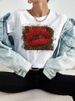 European And American Cross-border Foreign Trade Women's Clothing, Colorful Sexy Lips Print Round-neck Short-sleeve_ecoleips.com