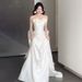 French-style Strapless Light Wedding Dress, Satin Fishtail, High-quality Texture, 2026 New Model, Suitable For Petite_ecoleips.com