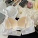 girl Japanese Style Plaid For Women, Small Chest, Gathered, Comfortable, Thin, Wireless, Student Lace Bra_ecoleips.com