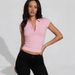 2025 Cross-Border European And American Fashion Women's Spring/Summer New Style Turn-Down Collar Buttoned Slim Fit_ecoleips.com