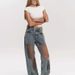 Women's Clothing Hot Girl Retro Straight Pants Hollow Texture Niche Design Jeans Loose Wide Leg Trousers_ecoleips.com