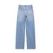 Aria Basics Foreign Trade Supply: European And American 2024 Autumn New Women's Vintage Slim-fit High-waisted Casual Versatile_ecoleips.com