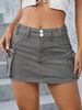 Women's Clothing New Solid Color Pocket Slim Sexy Fashion Hip Skirt_ecoleips.com