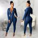 High-Waisted Denim Jumpsuit – Slim Fit Sexy Romper For Women (M-Xxl) All-Season Wear Versatile Style_ecoleips.com