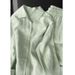 Mint Green Women's Linen Shirt Set High End Light Luxury Two Piece Summer Outfit Includes Trousers_ecoleips.com