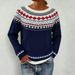 Women's Oversized Knit Sweater - Soft Round Neck Pullover For Autumn & Winter (S-5XL, 12 Colors, Acrylic Blend)_ecoleips.com