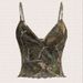 Women's Clothing Fashion High Street Retro Print V Neck Tide Leaf Camouflage Camisole Vest_ecoleips.com