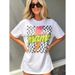 European Size Pure Cotton Short Sleeve Shirt for Women 80s Retro Patterned Top_ecoleips.com